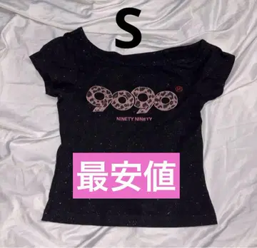 9090girlOG Logo Off Shoulder Glitter Tee