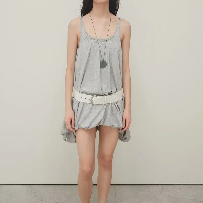 [CERRIC] BALLOON SLEEVELESS DRESS /追跡付 Cerric Balloon Sleeveless Dress Onepiece Gray #세릭,#Cerric