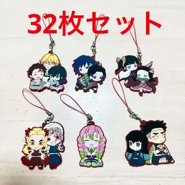 귀멸의 칼날 캡슐 러버 마스코트 세트