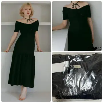 andmary klara knit dress black