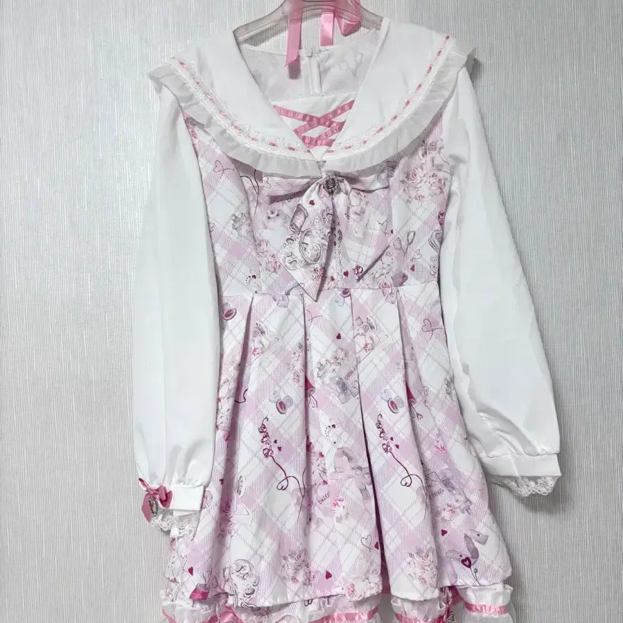 ♡LIZLISA♡Twin Bearsニットトップス ピンク ♡LIZLISA♡Twin Bears