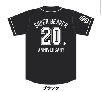 SUPER BEAVER 베이스볼 셔츠 블랙 M 사이즈