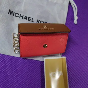 MICHAEL KORS 키케이스 핑크/브라운