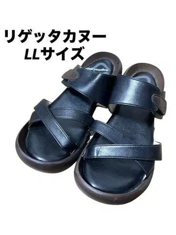 [ 새상품급 ] 레게타카누 샌들 블랙 LL 빅 사이즈