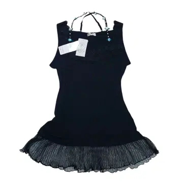 Y2K Yaxes femme 택 포함 스트랩 롱 탱크탑