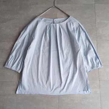 매킨토시 런던 개더 블라우스 블루 셔츠 블루