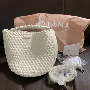 다이애나 숄더백 메쉬 화이트 실버