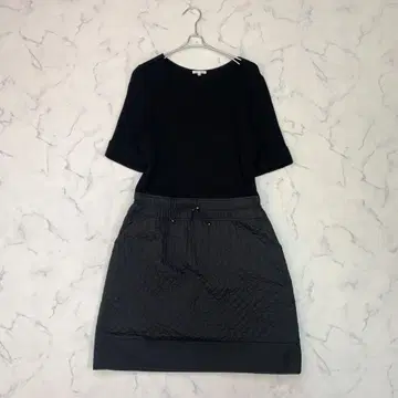 컨디션 최상 to be chic 절개 원피스 퀼팅 40 L