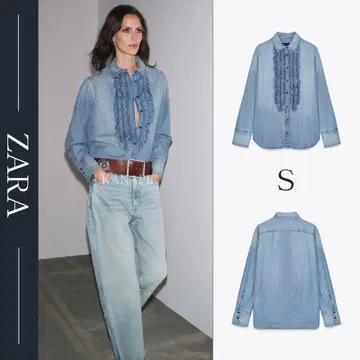 [미사용 새상품] ZW COLLECTION 데님 셔츠 S