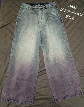 HARE 하레 그라데이션 데님 팬츠 퍼플 M