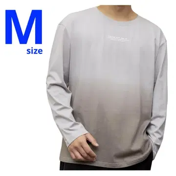 티셔츠 남성용 긴팔 티셔츠 그라데이션 롱 티셔츠 M
