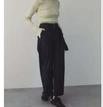 DRWCYS 벨트 슬릿 롱 스커트