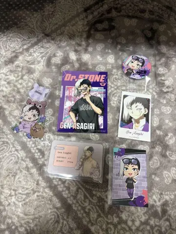 Dr.STONE 겐 캔뱃지 아크릴 스탠드 세트