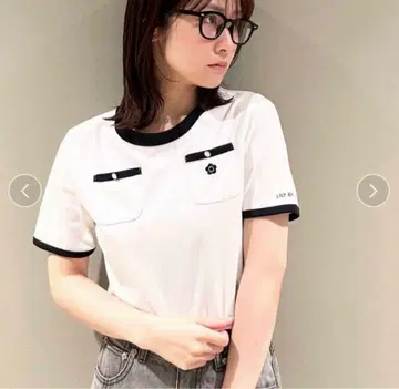 LILY BROWN x MARY QUANT 포켓 링거 티셔츠 WHT