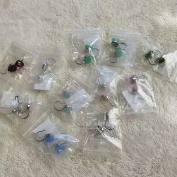 귀걸이 캔디 귀걸이 실버 링 귀걸이 묶음 판매 컬러풀 스퀘어