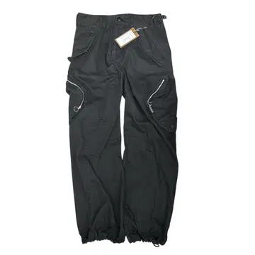 NVRFRGT 3D TWISTED CARGO PANTS 사이즈 2 블랙