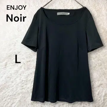 ENJOY Noir 반팔 폴리에스테르 티셔츠 자켓 이너 은은한 광택 L