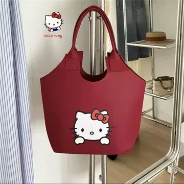 헬로키티 토트백 빨간색