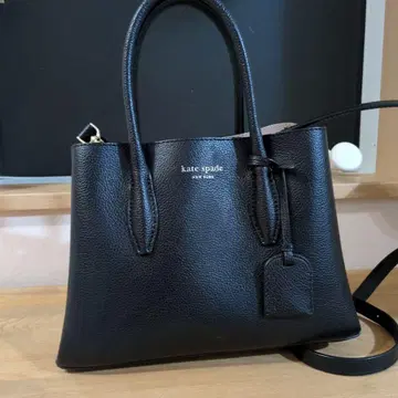 kate spade 블랙 가죽 토트백