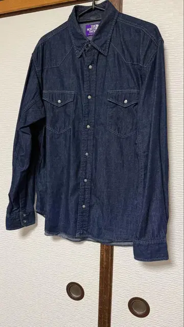 노스페이스 데님 셔츠 M