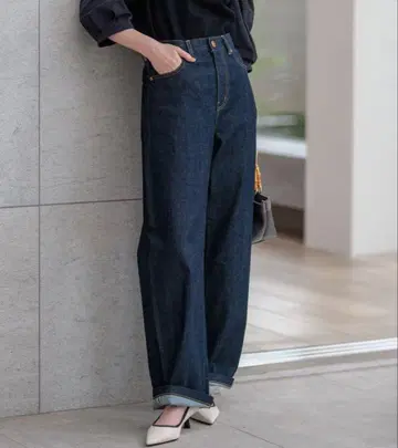 23구 와이드 데님 팬츠