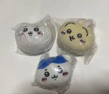 치이카와 (먼작귀) 얼굴 봉제 인형 키링 3종 세트