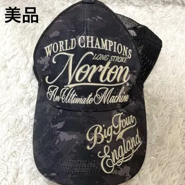 새상품급! Norton 자수 메쉬 캡 블랙 카모플라주 그레이 남성용