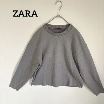 ZARA 자라 그레이 크루넥 긴팔 스웨터 니트 여성용