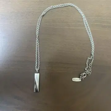 실버 스트레이트 바 목걸이