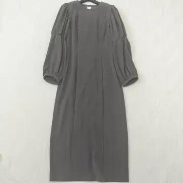 아뉴앙스 더블 슬리브 볼륨 원피스 M 차콜 그레이
