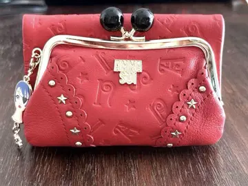 ANNA SUI 두겹 지갑 레드 안나수이 가마구치