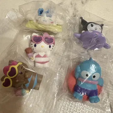 SANRIO 산리오 다 같이 수영장 피규어 가챠 컴플리트 일광화상