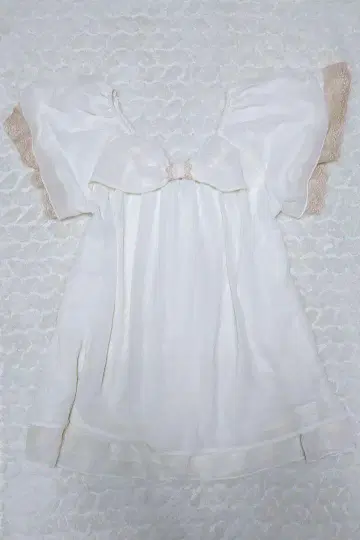 Y2K Yaxes femme 백 리본 화이트 반팔 리즈리사 계열 M