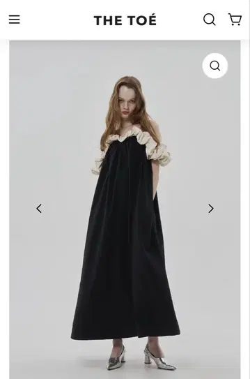 THETOE Erie frills 바이컬러 원피스 S 사이즈
