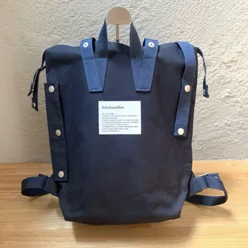 StitchandSew 스퀘어 코튼 백팩 BS30 네이비