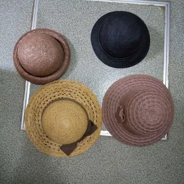 쇼와 시대의 여름 모자 4개 묶음 판매!