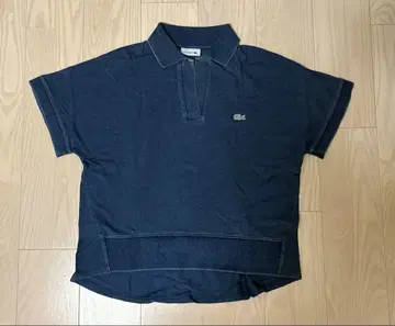 [LACOSTE] 인디고 블루 스키퍼 피케 셔츠 반팔 36 M