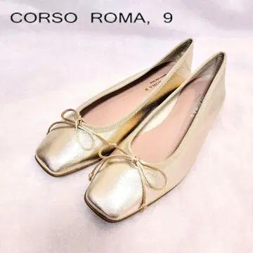 새상품 CORSO ROMA 9 노베 발레 슈즈 골드 23.5cm
