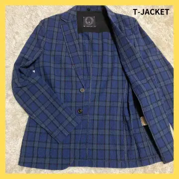 [ T-JACKET ] 티자켓 시어서커 체크 테일러드 자켓