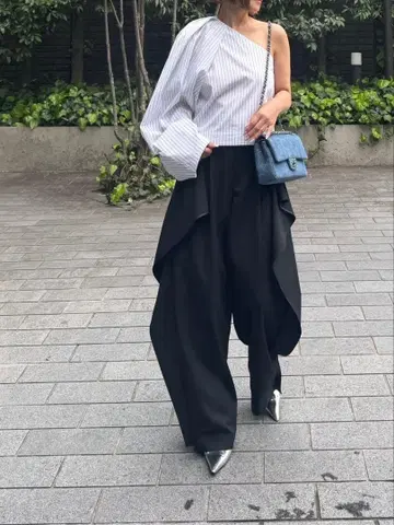 Cygne 사이드 플레어 팬츠 Ron 블랙 OT 사이즈