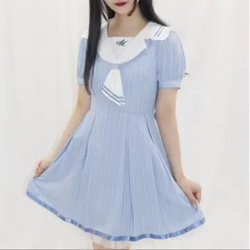 Secret Honey 스트라이프 세일러 원피스 색스