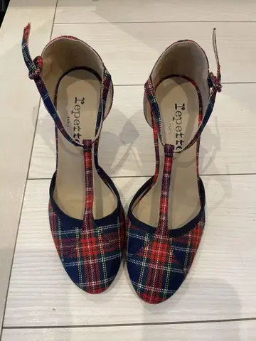Repetto 체크 무늬 하이힐