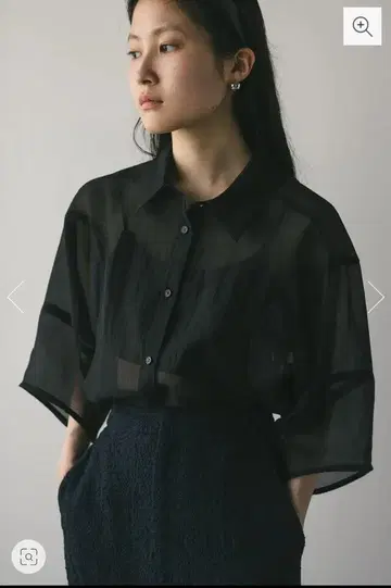미사용 새상품 STYLEMIXER 코쿤 슬리브 시어 셔츠