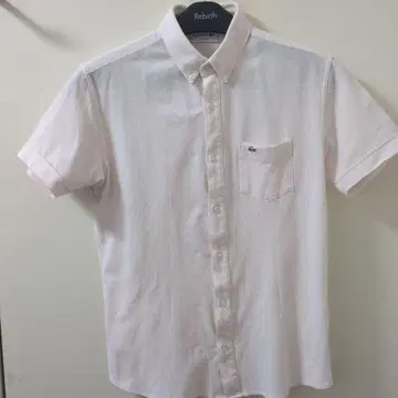 LACOSTE 반팔 버튼다운 셔츠 핑크 US M