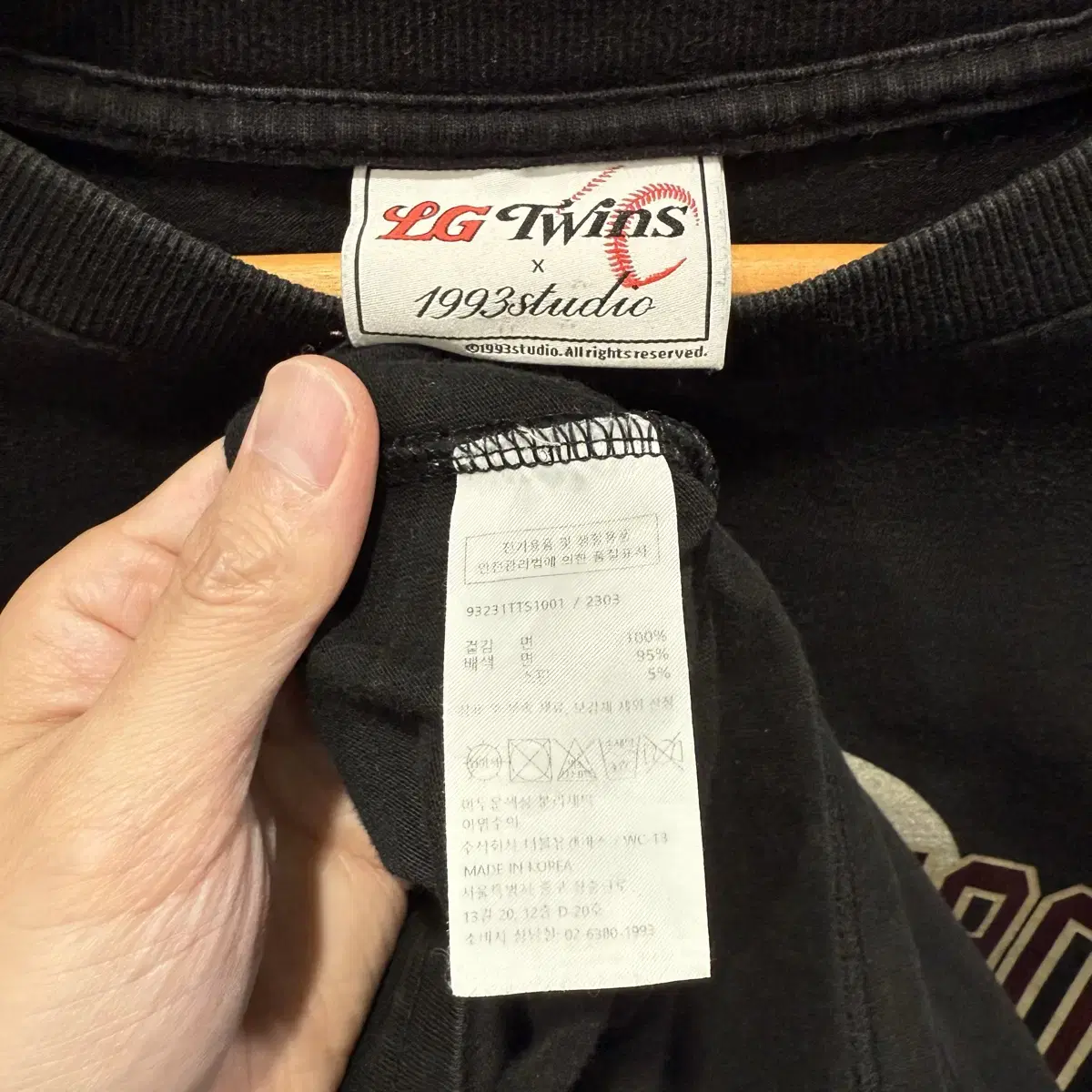 Tシャツ・カットソー 1993studio [LG Twins x 1993 Studio] 93 Punching Big Logo T-S F LG Twins Baseball Team x 1993 Studio Collaboration
