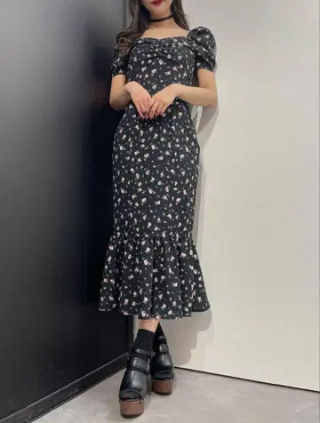 EATME Little rose print 머메이드 원피스