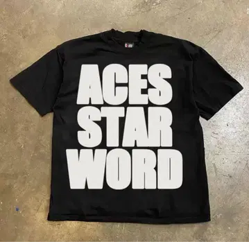 ACES STAR WORD 티셔츠 블랙
