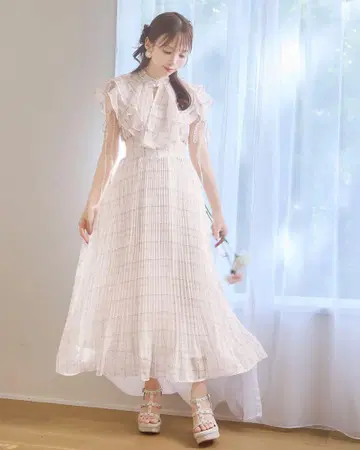 미셸 마카롱 케이프 리본 원피스 프리 사이즈