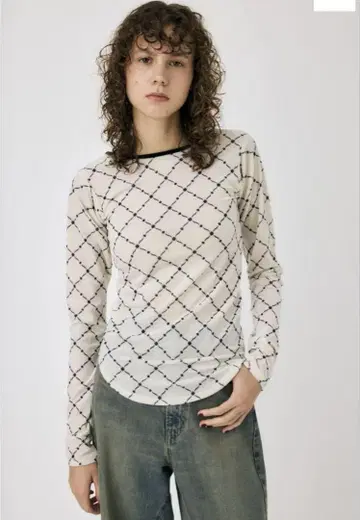 [ MOUSSY ] BACK OPEN 시어 탑