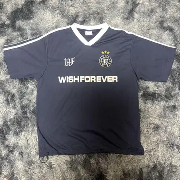 WISHFOREVER 축구 유니폼 티셔츠 네이비
